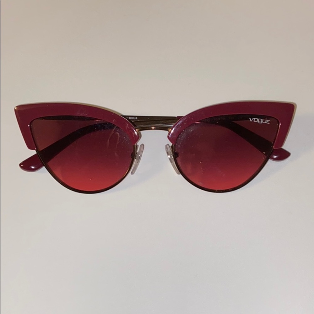 Vogue maroon cat eye sunglasses